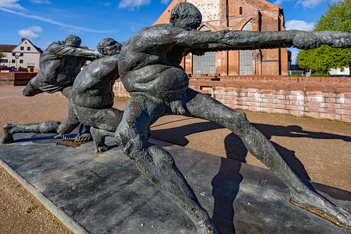 Sculptuur Touwtrekken - De sterkste