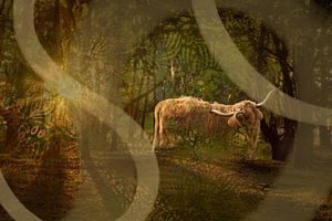 Schottischer Highlander. Modern. Batik.