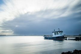 A boat on the Veerse Meer by Jim De Sitter