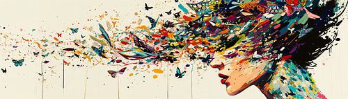 Femme Papillons | Portrait moderne