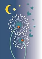 Illustratie serie met paardenbloemen (1)