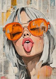 Attitude audacieuse en orange