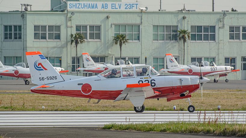 Japan Air Self-Defence Force Fuji T-7 training aircraft. by Jaap van den Berg