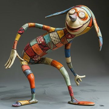 colourful whimsical doll by Gelissen Artworks