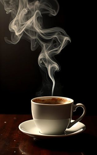 drinking coffee or cappuccino