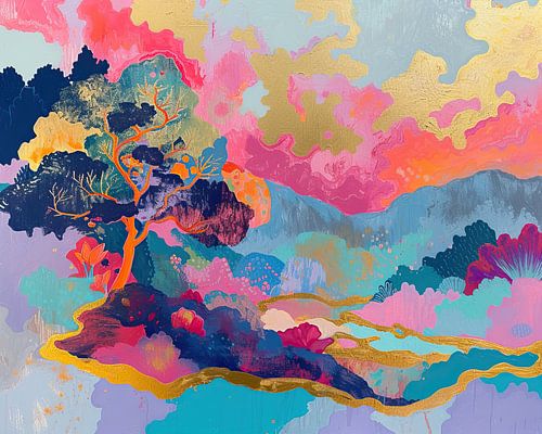 Mirage néon de la nature