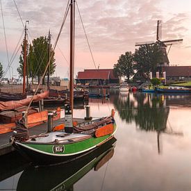 Molen in de haven van Harderwijk van Dennis Mulder