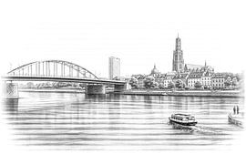 Monumentale Stadt am Wasser von Digital Picture Art