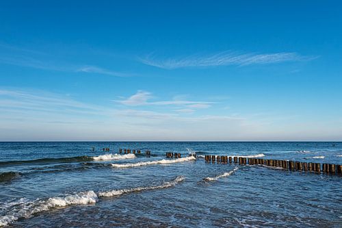 Beach with groynes near Graal-Müritz