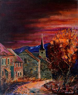 Sunset on my village von pol ledent