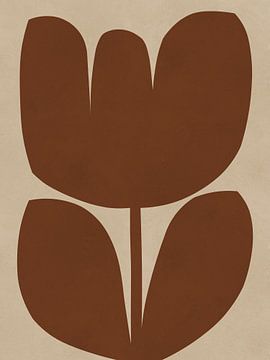 Expressionistische bloem 3 van Vitor Costa