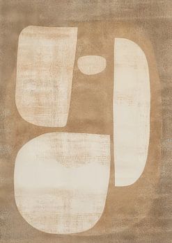 Organisch schilderij Beige