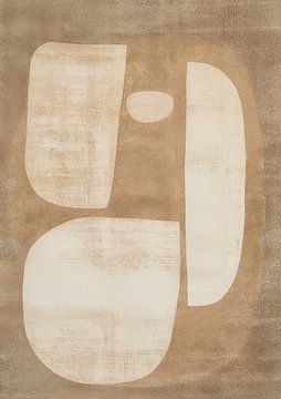 Organisch schilderij Beige van Modern Collection
