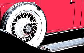 une roue de secours vintage mixed media sur Werner Lehmann