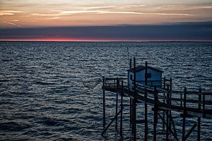 Dämmerung auf dem Atlantik bei Marsilly