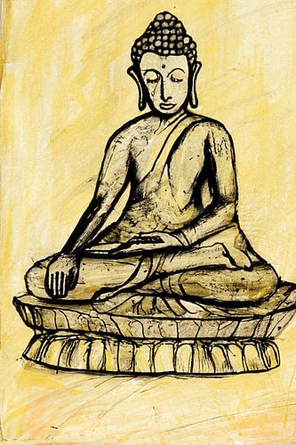 boeddha getekend