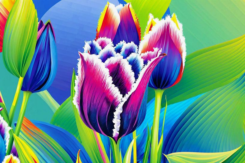 Tulpen (03) mit lebhaften, leuchtenden Farben von Hans Levendig (lev&dig fotografie)