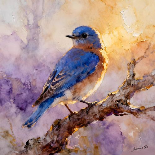Prachtige vogels van de wereld - Oostelijke blauwe vogel2