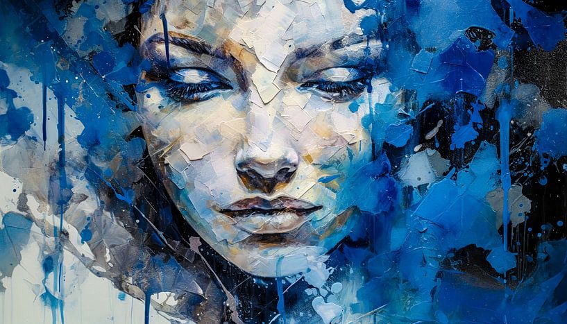 Dreams in blue: Between the worlds by Klaus Tesching - Art-AI