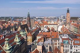 Die Skyline von Breslau von der Büßerbrücke bei der Marienkirche aus, P von PhotoCluster