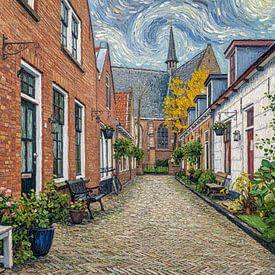 Westland Art #13. De Kerklaan in Naaldwijk. by Nicolaas Digi Art