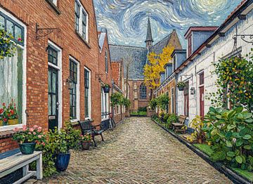 Westland Art #13. De Kerklaan in Naaldwijk. by Nicolaas Digi Art