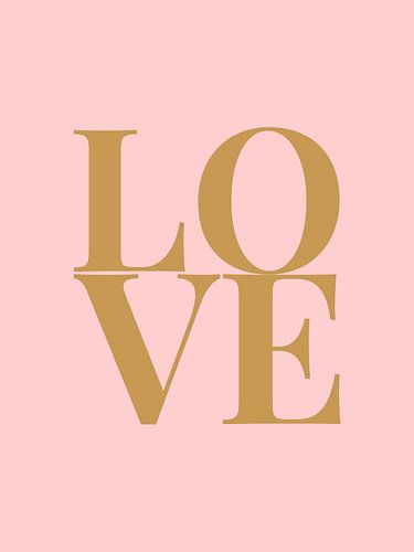 Love (pink/gold) by MarcoZoutmanDesign