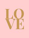 Love (roze/goud) van MarcoZoutmanDesign thumbnail