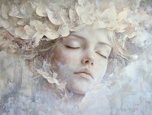 Blumenmädchen | Träumende Dame