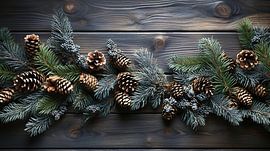 Kerstmis achtergrond met kegels en takjes