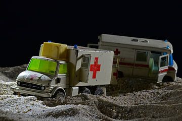 Model car cemetery - Unimog Red Cross