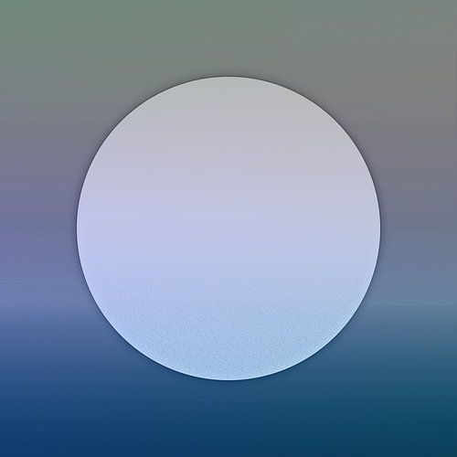 Modern Japandi moon abstraction in platinum grey by FRESH Fine Art