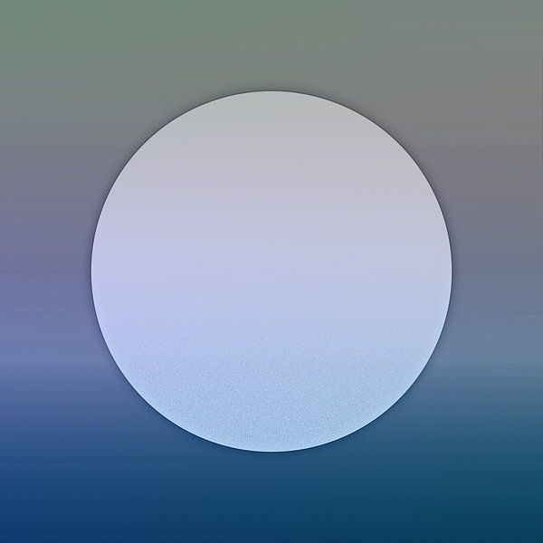 Modern Japandi moon abstraction in platinum grey by FRESH Fine Art