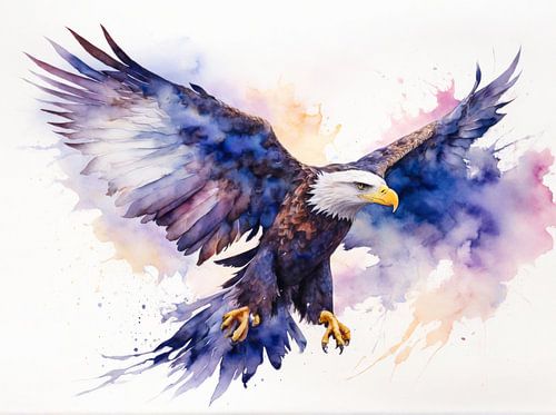 Eagle in flight by Brian Morgan