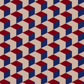 Geometrisch jaren 70 retro-patroon nr. 8 van Dina Dankers