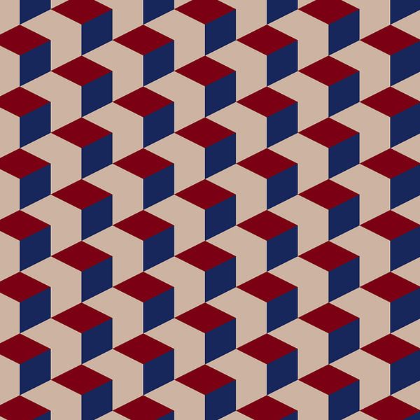 70er Jahre retro geometrisches Muster Nr. 8 von Dina Dankers