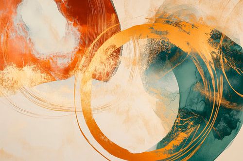 Kleurrijke abstracte compositie 2D