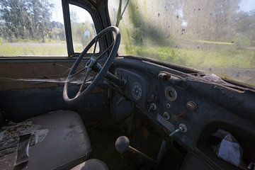 Old abandoned truck interior by Ger Beekes