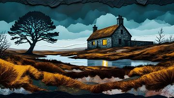 Farm in the heath by Nick Wendt