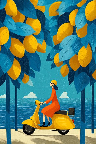 Vespa sous les citronniers n° 3 par Studio BB