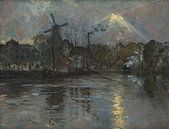 Night view of Dordrecht, Siebe ten Cate by Masterful Masters thumbnail