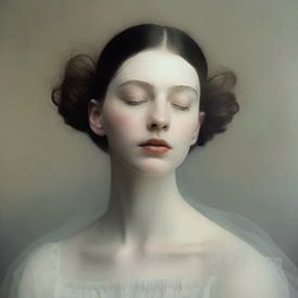 Serene Sarah, digital painting by Mariëlle Knops, Digital Art