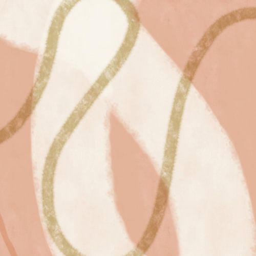 Minimalistisch abstract schilderij in pastelkleuren