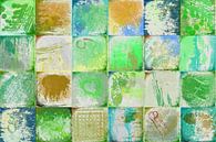Collage met groen en goud van Rietje Bulthuis thumbnail