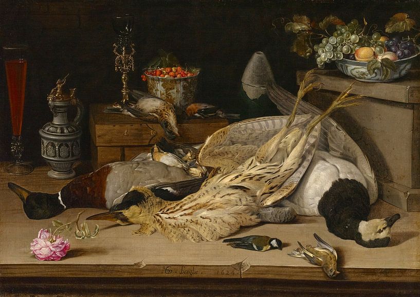 貴重！THE LIFE OF BIRDS 吹替有り セット Still Life with Dead Birds, Christoffel van den Berghe on canvas