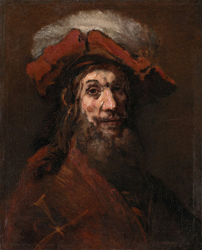 Schets voor De Ridder met de Valk, bekend als "De Kruisvaarder", Rembrandt van Rijn