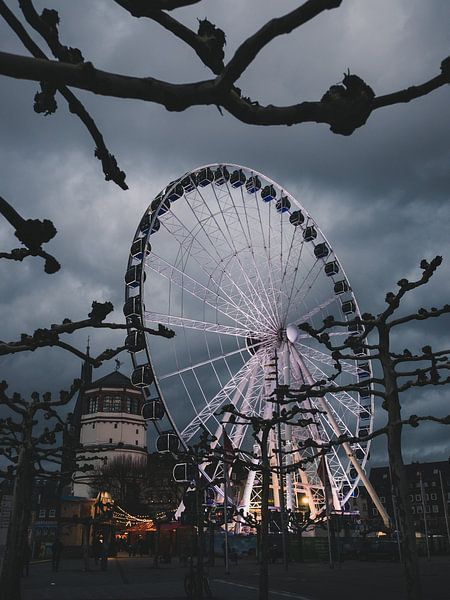 Düsseldorf Ferris Wheel in winter by Leo van Gemmern