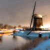 Winter day at the polder mills by Marc Hollenberg