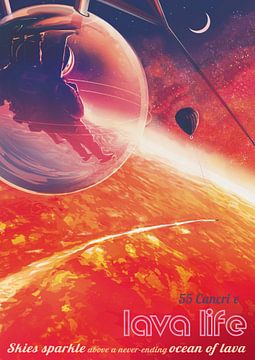 55 Cancri e - Skies Sparkle Above a Never-Ending Ocean of Lava