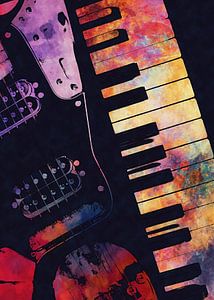 Gitarre und Klavier Musik Kunst #Gitarre #Piano von JBJart Justyna Jaszke